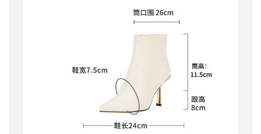 westory2023秋季新品欧美ins细跟时装靴气质优雅短靴S23DS83321 商品图6