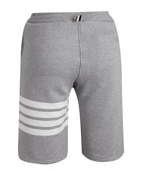 THOM BROWNE 汤姆·布朗 男士经典条纹系带休闲短裤 灰色 MJQ012H 00535 商品图1