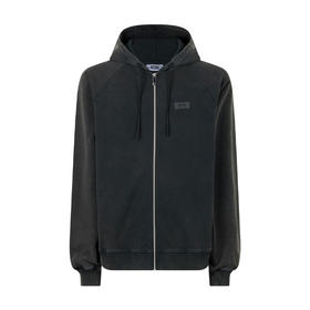 GCDS 男士字母徽标标签棉质拉链连帽夹克外套 深灰色 B1CM2000JH6 98