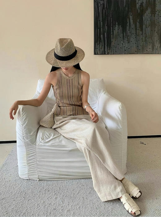 OURWE松弛轻奢亚麻长裤 商品图12