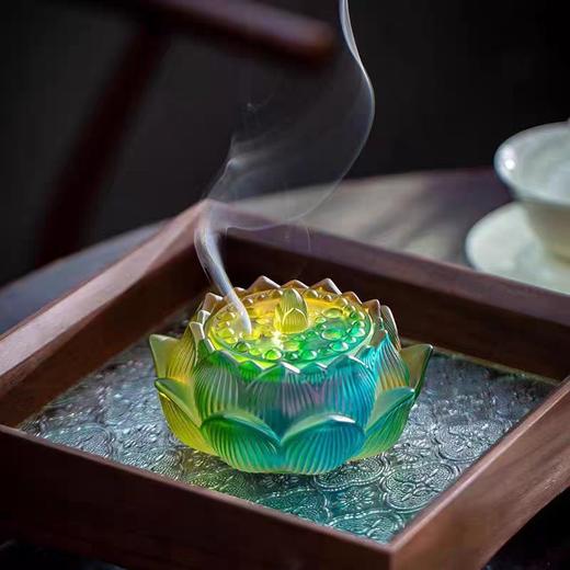 【送沉香20盘】琉璃香炉，蓝色博山炉、夏荷、狻猊、白莲花四款可选，雅致之物【G】 商品图3