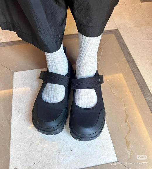 618-6 圆正小众 科技面料 vibram户外专用厚底 5cm跟高 甜酷实用玛丽珍 码准/号很足/我穿4码=37宽松 商品图12