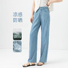 「高货xg」全新升级【铂金会员174/天猫229/差价55】(03722)洛诗琳防晒醋酯阔腿牛仔裤2025夏薄高腰显瘦天丝直筒裤女 商品缩略图0
