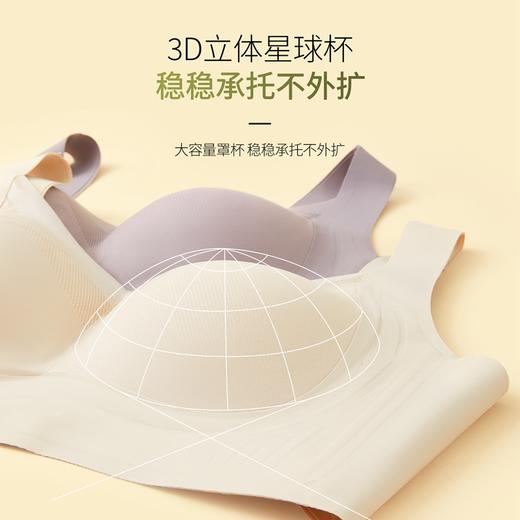 大胸显小软支撑无痕性感蕾丝超大码薄款调整型上托收副乳文胸 商品图3