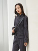 深灰色立领拉链运动风外套 刺绣字母短款夹克 秋冬季休闲百搭显瘦女式卫衣开衫 商品缩略图0