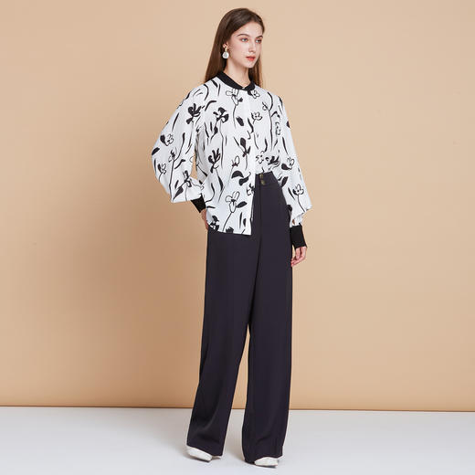 【通勤直筒休闲裤】EITIE爱特爱高腰显瘦百搭垂坠2025秋季新款C2505816 商品图1