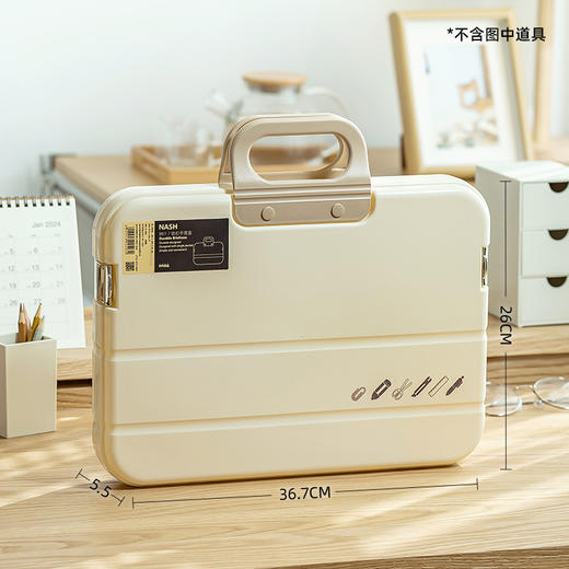 YOOE新升级【多用收纳神器🔥】奶油风手提文件袋，试卷资料轻松归类！A4大容量，风琴设计超能装✨办公学习必备！ 商品图5