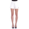 GCDS 女士字母徽标贴片棉质抽绳运动短裤 白色 B1EW3119UW0 10 商品缩略图0
