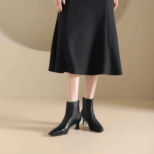 westory2024年秋冬新款优雅风中细高跟百搭短靴切尔西S24DS84591 商品图4