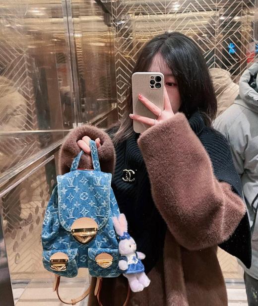 D061823松弛感十足百搭休闲双肩包丹宁牛仔双肩包 商品图2