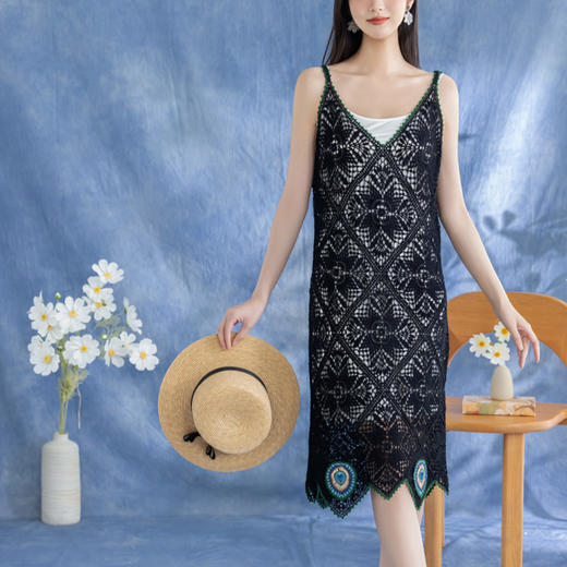 苏苏姐家雀翎背心裙手工DIY钩针纯棉蕾丝线毛线团自制材料包 商品图1