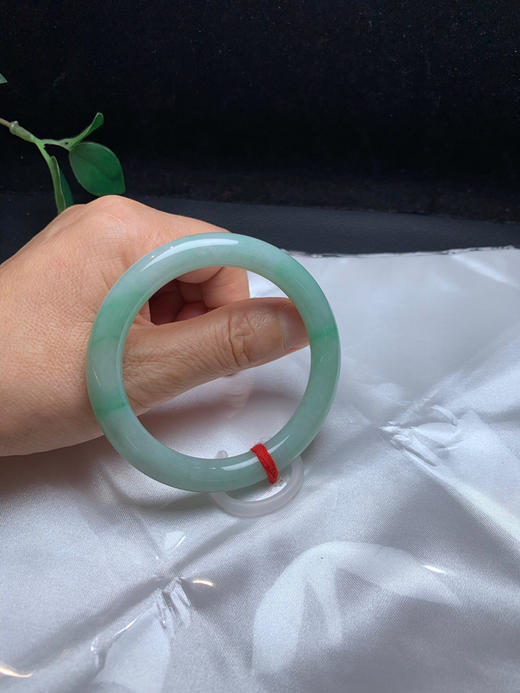 620263，53.5飘绿细圆条，底子细腻，清新干净，带绿底 商品图5