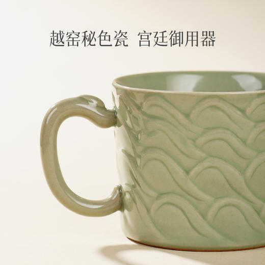 吴山有美 非遗越窑秘色瓷 水纹对杯/水纹对盘 非遗工艺美术大师监制 国风雅器 商品图1