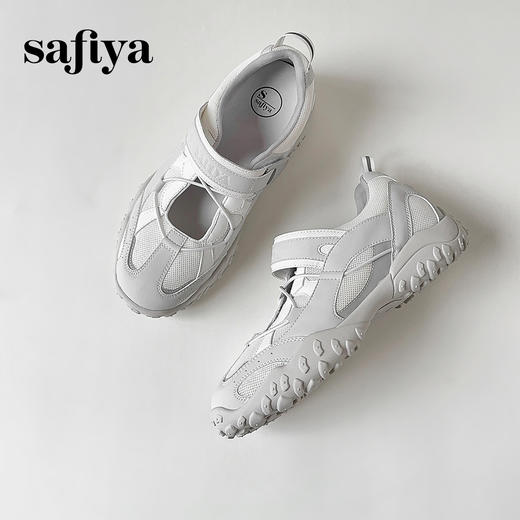 预售7天|Safiya/索菲娅2025芭蕾风魔术贴透气网面百搭机能德训休闲鞋SFD3111417 商品图5