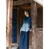 牧衣游原创 刺绣吊蓝染苎麻短外套夏轻薄质朴渐变文艺开衫 水晶宫 商品缩略图1