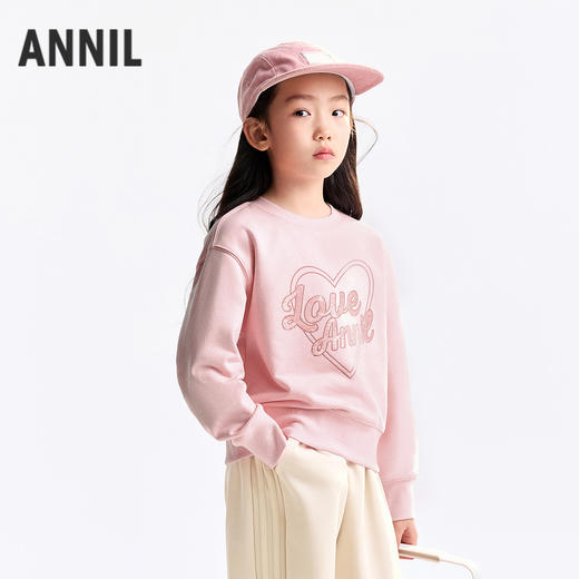 女童圆领长袖卫衣秋季新款安奈儿童装EG531515 商品图2