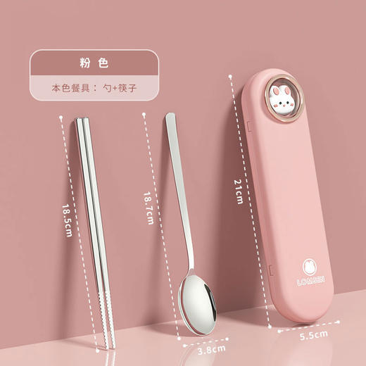 【跨境出口德国便携餐具】304不锈钢便携餐具学生餐具ins风高颜值勺子筷子叉子套装露营餐具 商品图9