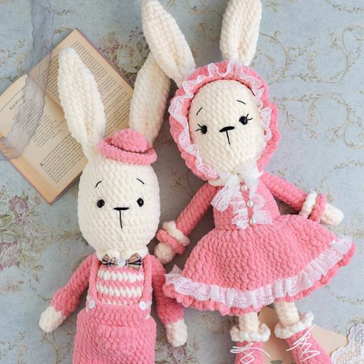 苏苏姐家洛丽塔情侣兔-胖胖云版手工diy编织钩针毛线团自制材料包 商品图2