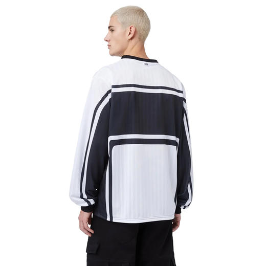 GCDS 男士字母徽标印花棉质圆领长袖T恤 黑色 B1CU2203JH3 99 商品图2