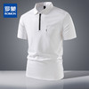 【抗菌凉感醋酸亚麻桑蚕丝】罗蒙男士防紫外线夏季短袖polo衫商务休闲男体恤 商品缩略图0