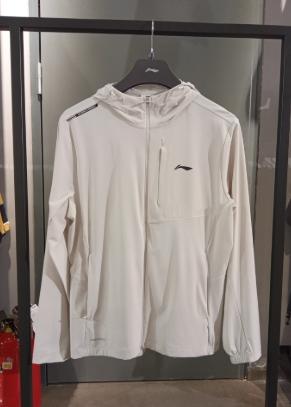 李宁防晒衣2025春夏新男子健身系列凉感舒适连帽运动外套AFDVF11 商品图0