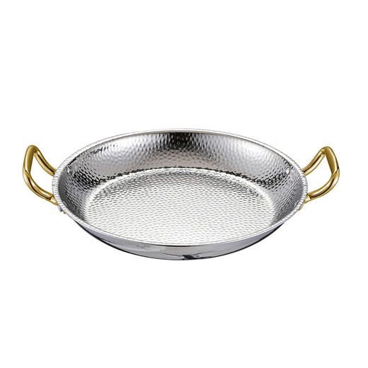 【304不锈钢火锅锅，商用电磁炉通用！】双耳锤纹干锅 加厚食品级304不锈钢 商用火锅电磁炉通用海鲜锅-QQ 商品图5