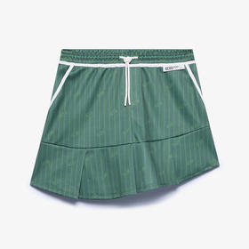 GCDS 女士字母徽标标签细条纹迷你短裙 绿色 B1CW3203JH4 85