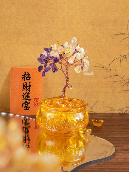 🔥市场最高版本！【聚宝盆水晶发财树】招财转运利器，富贵挡不住，财源滚滚来，水逆宝子必入❗让好运「树」之不尽！ 商品图10