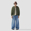 GCDS 男士字母徽标刺绣混纺棉质拉链夹克 军绿色 B1CM0904TL6 88 商品缩略图3