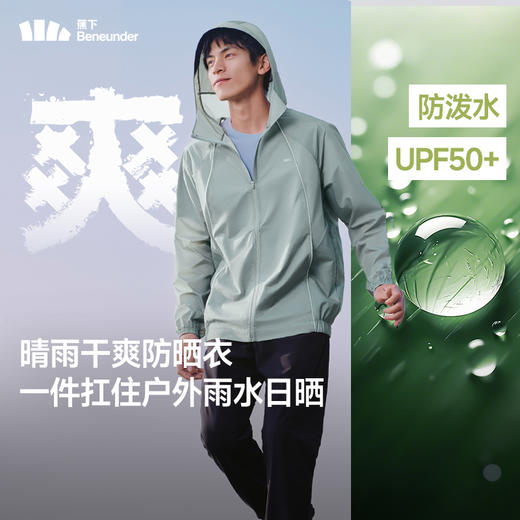 中国蕉下男士轻薄防泼水防晒衣（夹克款）WR938-乌云灰-180/100A 商品图0