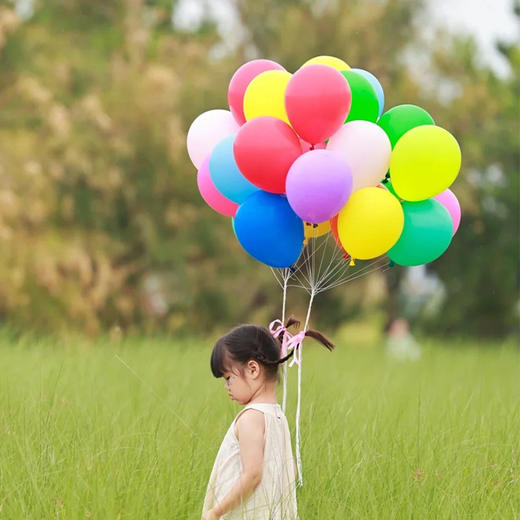【14.9元50个彩虹气球】拍照神器气球氛围组 儿童户外公园草地野餐草坪玩具 生日派对装饰球 商品图1