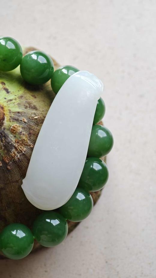 入夏·特刊【嘉石639】-- 白玉竹节吊坠、碧玉手串 商品图1