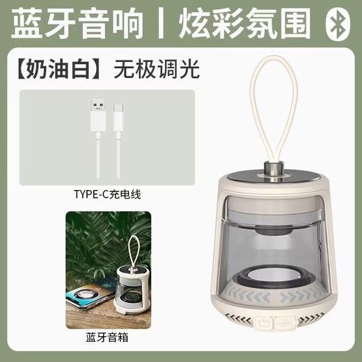 【新款蓝牙露营灯】户外小型便携露营照明 多功能防水可充电野营灯帐篷氛  商品图6