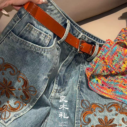 【部分现货】良木礼牛仔短裙（腰带）（25386） 商品图5