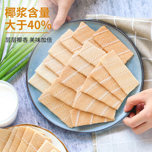 南国食品椰香薄饼403g/盒  海南特产  饼干零食小吃早餐休闲薄脆代餐 商品图4