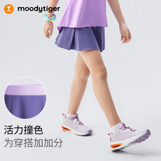 【DR暑假】moodytiger女童短裙25夏新休闲运动高弹不束缚运动网球裙52211806 商品图3