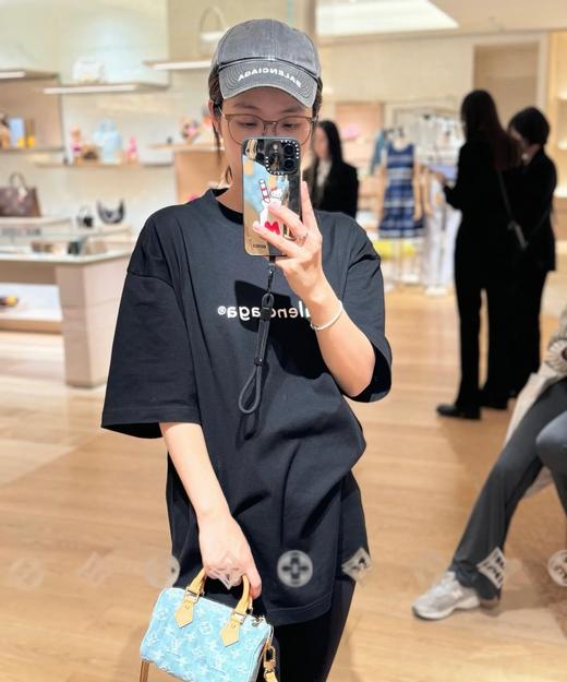 D061822丹宁浅色牛仔包可调节肩带单肩包手提包 商品图3