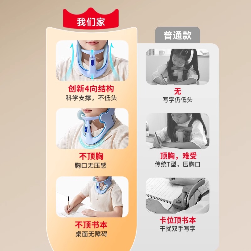 猫太子防低头坐姿矫正器儿童防驼背学习写字姿势矫正器近视纠正器
