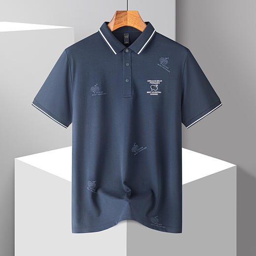 【7A抗菌蚕丝棉】罗蒙男士夏季休闲商务短袖polo衫男士短袖t恤 商品图4