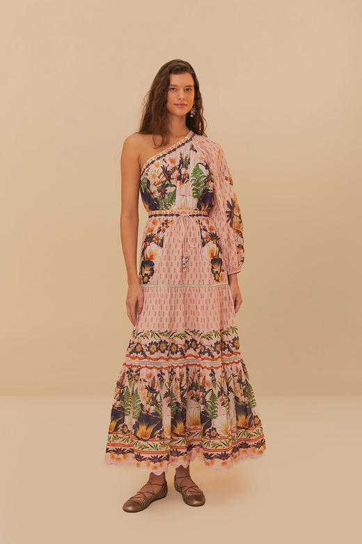 Farm Rio - Garden Maxi Dress - Pink - 女装 - 连身裙 - 粉色 商品图1