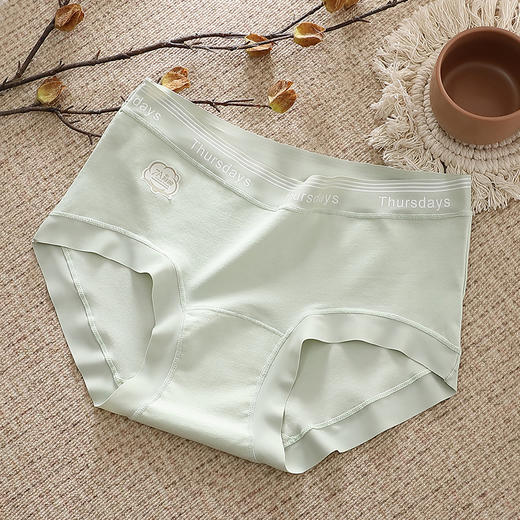 【7A抑菌纯棉裆部内裤】女抗菌中腰无痕全棉加长裆大码女士三角裤 商品图4