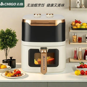 【电烤箱大容量】智能多功能全自动 免翻面可视旋钮5L家用空气炸锅 