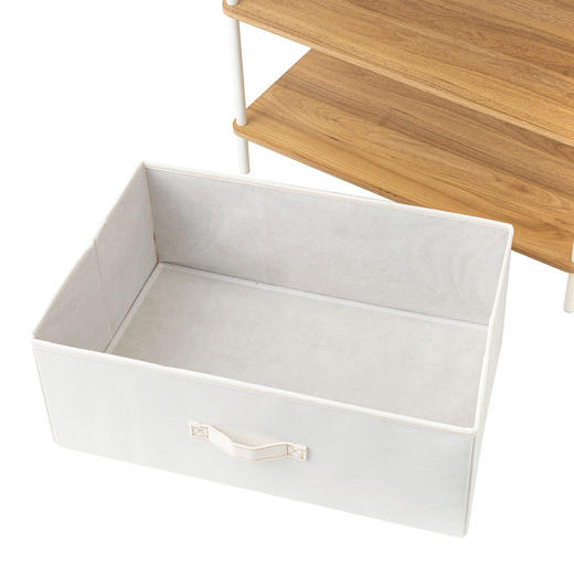 3/4层收纳柜 浅棕色白色 商品图3