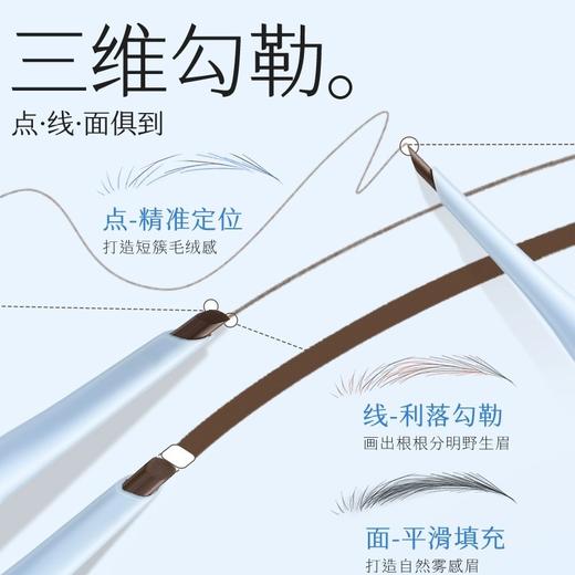 【持久显色一整天❗️新升级旋转式刀锋眉笔】一笔多用，画眉毛，画卧蚕，画眼线，画下睫毛！野生眉防水耐蹭不脱色下睫毛眼线笔不晕染不脱妆L 商品图2