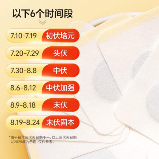 雷允上三伏贴 多味草本材料研磨 轻薄透气 15贴/盒 商品图4