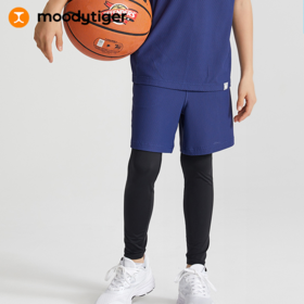 【DR暑假】moodytiger儿童假两件裤夏季冰感防晒速干运动裤22111501