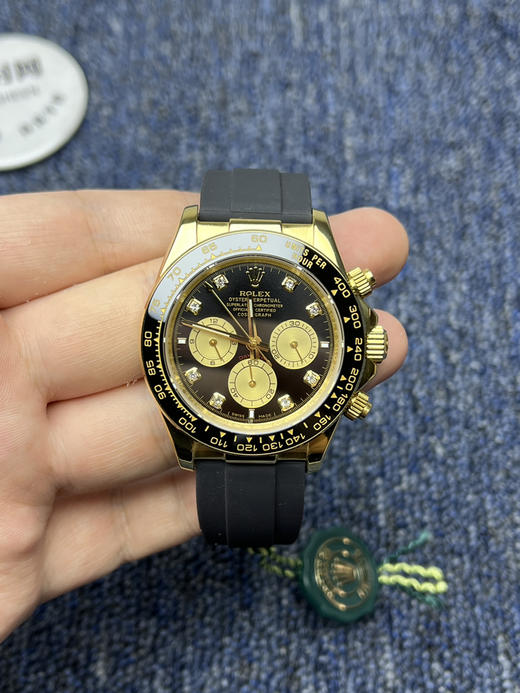 亲民版 劳力士宇宙计型 包边陶瓷圈 新款迪通拿系列 余文乐迪 黄金迪 迪通拿黑盘钻面 男士腕表 商品图1