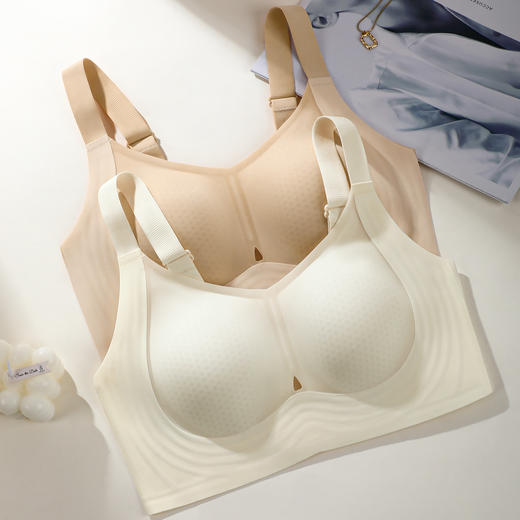 【298选3】D1-【B-D杯】【超薄兔耳杯隐形粉底液内衣】润微夏季清凉透气无痕提拉大胸显小文胸   茶烟蔼蔼 商品图11