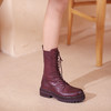 westory2021年秋季新款短靴女平底单靴马丁靴英伦风W21DS81111 商品缩略图5