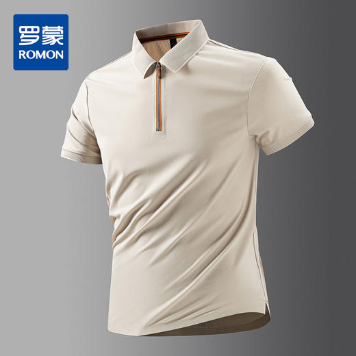 【凉感抗菌抗皱】罗蒙男士夏季休闲商务polo衫男短袖t恤男士t恤短袖 商品图0
